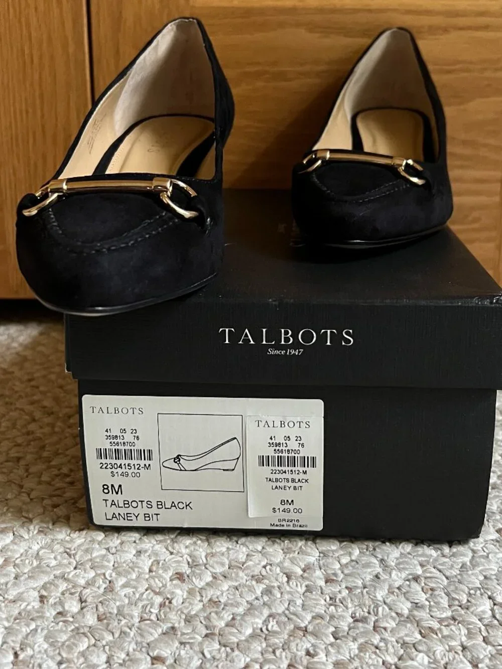 TALBOTS - Laney Bit Suede Wedge -- NEW with Box